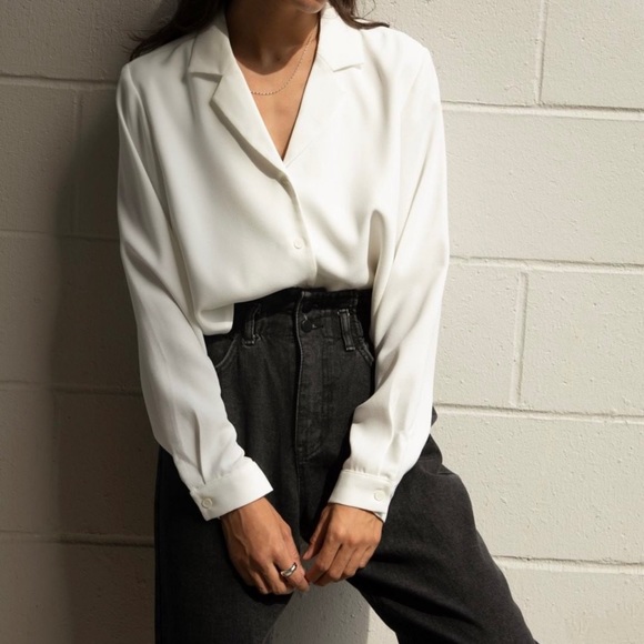 Oak+Fort collared top - Picture 1 of 4